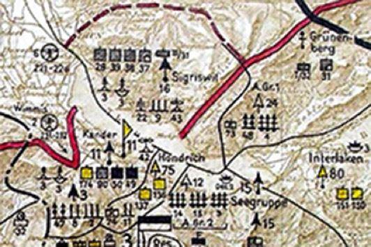 Dispositiv von 1943 mit Hondrich in der Mitte